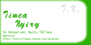 timea nyiry business card